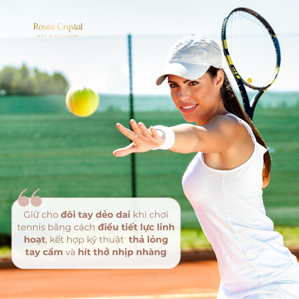 Cách Tăng Độ Bền Cơ Tay Khi Giao Bóng Tennis 